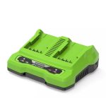 Dual-bay battery charger for cordless tools