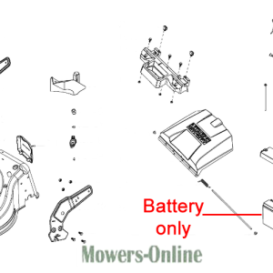 Lawn mower battery parts diagram