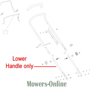 Lower handle replacement part for push mower