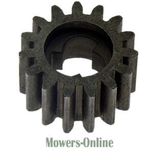 Metal gear with central bore and teeth