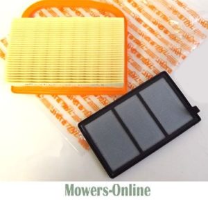 Lawn mower air and cabin filter set
