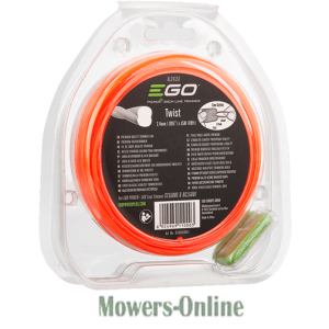 EGO trimmer line spool in retail packaging