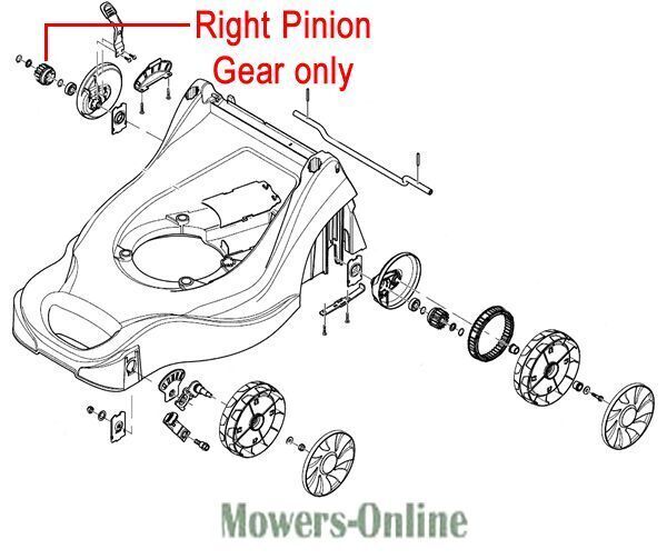 P - Mowers Online Lawn mower right pinion gear assembly diagram