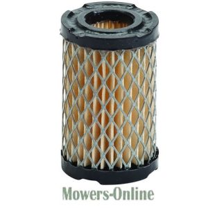 Cylindrical pleated engine air filter with black endcaps