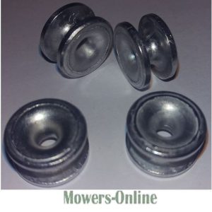 Lawn mower deck spindle bearings and housings