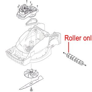 Lawn mower roller replacement part diagram