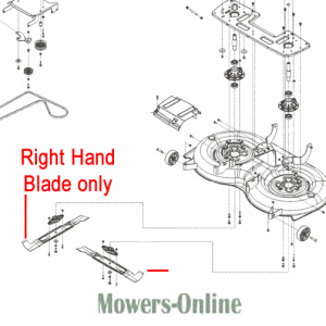 Lawn mower right hand blade parts diagram