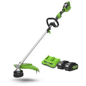 Cordless string trimmer with batteries and charger
