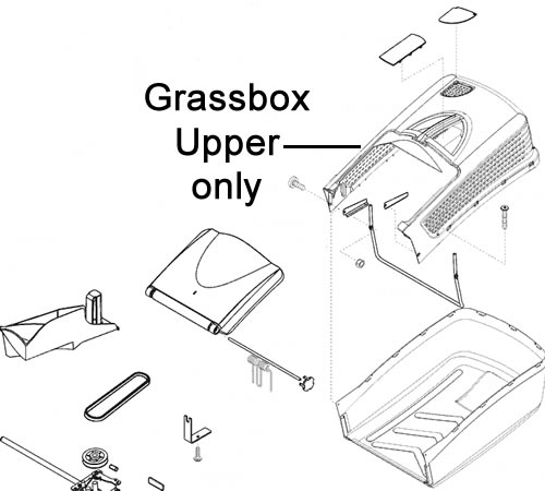 kioietga12j.jpg - Mowers Online Grassbox upper assembly parts diagram