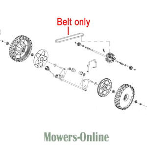 Lawn mower belt and pulley system diagram