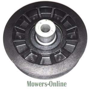 Lawn mower pulley wheel with bore