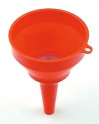 kn33x5to2aj.jpg - Mowers Online Red plastic funnel with handle and spout
