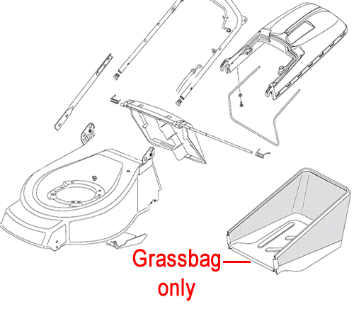 kntjrigg1f2.png - Mowers Online Lawn mower grassbag assembly diagram
