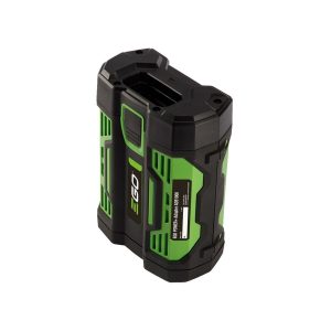 Green and black cordless power tool battery
