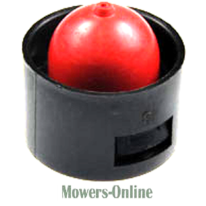 Red ball lawn mower mulching plug