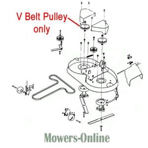 V Belt Pulley assembly diagram for mower