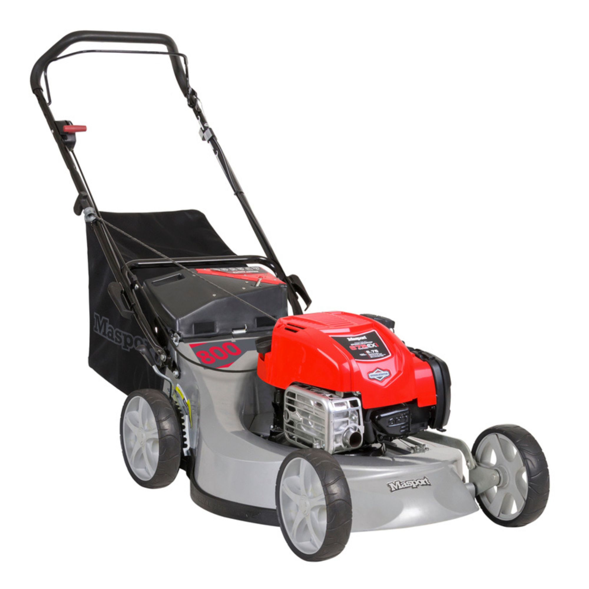 kubwegslugd.jpg - Mowers Online Red and silver self-propelled lawn mower