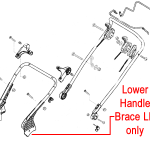 Lower Handle Brace LH shotgun part diagram