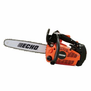 Echo gas powered chainsaw with orange housing