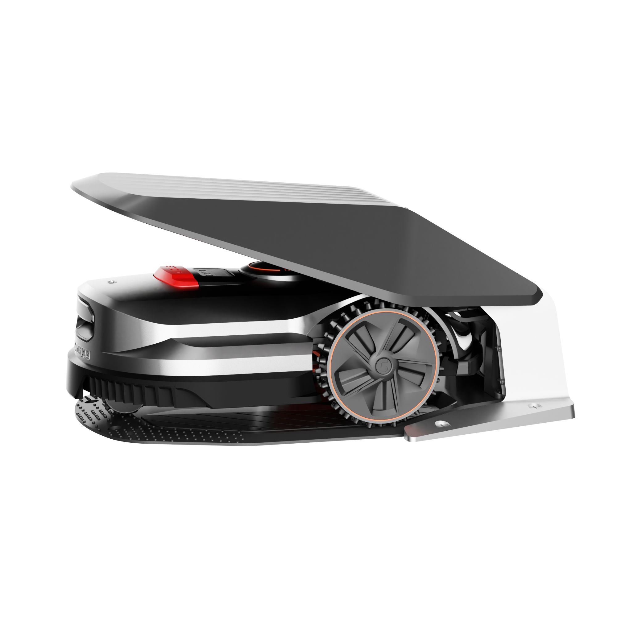 kyd3pdewemm.jpg - Mowers Online Robot vacuum with charging dock and lid open