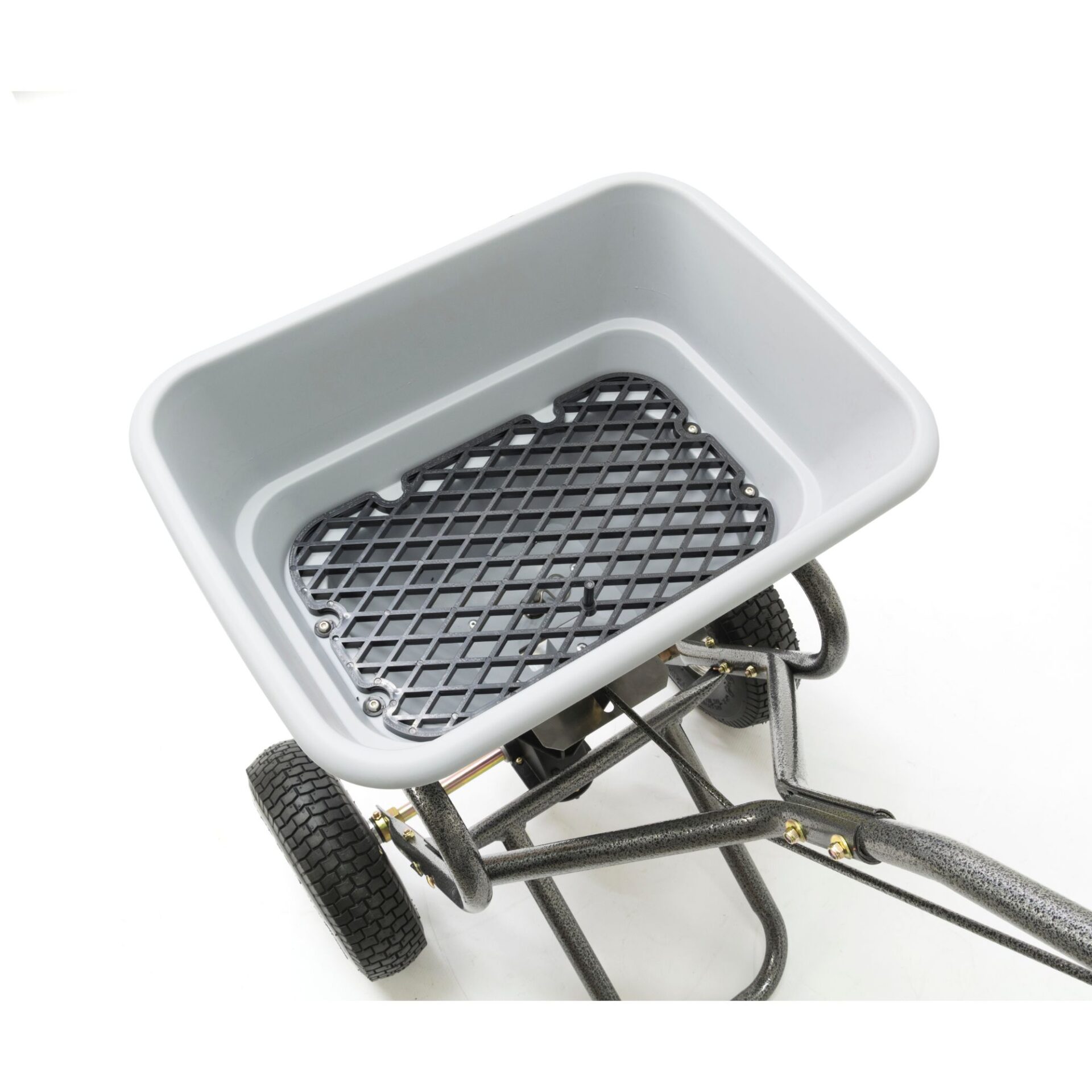 kywnd1ur2oq.jpg - Mowers Online Broadcast spreader cart with mesh hopper