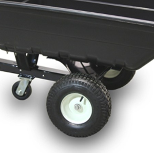 Lawn cart wheel and axle assembly