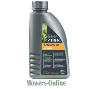 Stiga SAE 10W 30 engine oil bottle