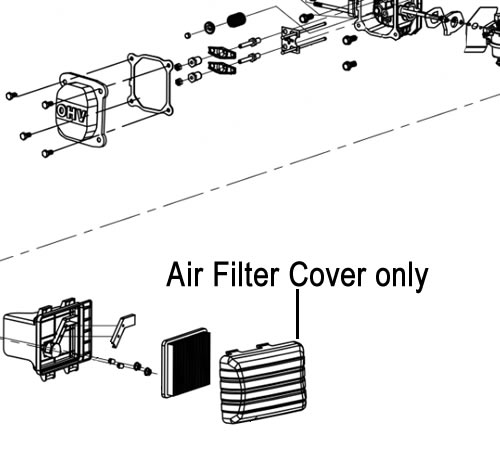 l3jxmx42qxr.jpg - Mowers Online Air filter cover assembly diagram with parts