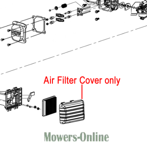 Air filter cover for lawn mower engine