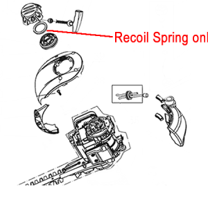 Chainsaw recoil spring assembly parts diagram