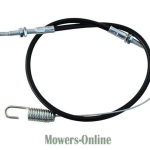 Lawn mower deck drive belt with spring