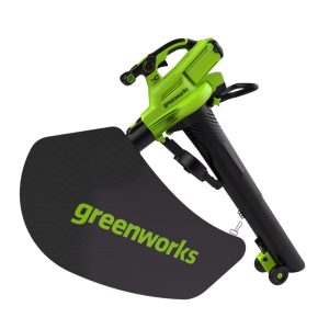 Greenworks leaf blower and vacuum with collection bag