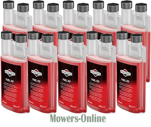 lh2swzledg0.jpg - Mowers Online Ten bottles of red lawn mower oil lubricant