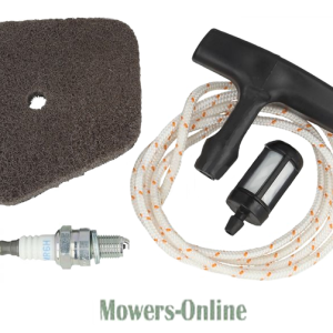 Lawn mower maintenance kit with air filter and spark plug