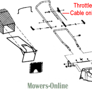 Lawn mower throttle cable assembly diagram