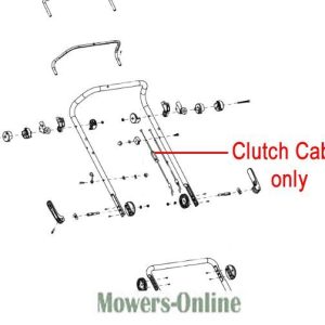 Lawn mower clutch cable parts diagram