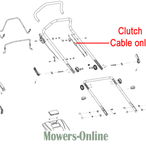 Clutch cable assembly diagram for lawn mower