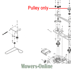 Lawn mower pulley assembly diagram parts