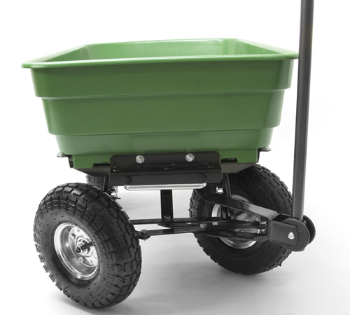 lonwvkpatzt.jpg - Mowers Online Green dump cart with pneumatic tires