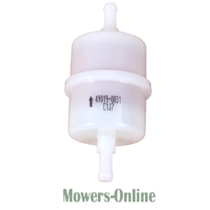 Fuel filter with inlet and outlet ports