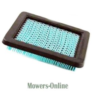 Lawn mower air filter with turquoise pleated media