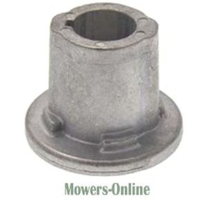 Flanged bushing for lawn mower spindle