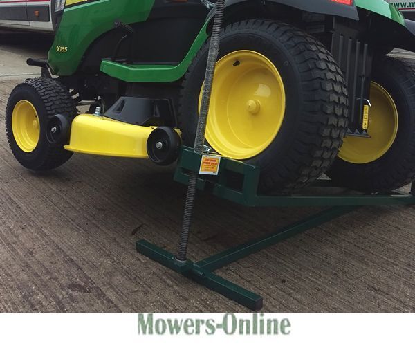 P - Mowers Online John Deere ride-on lawn mower on trailer