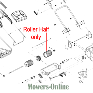 Lawn mower roller half replacement part diagram