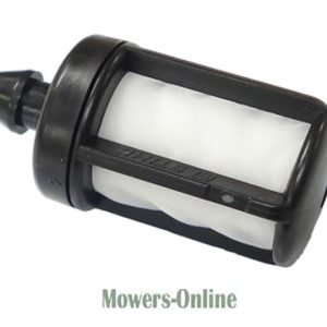 Inline fuel filter with white cartridge element