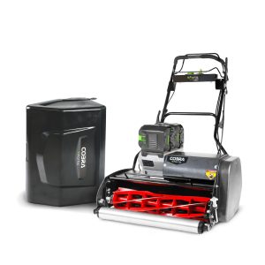 Cobra self-propelled lawn mower with grass collection bag