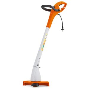 Electric string trimmer with orange and white design