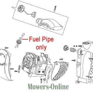 Lawn mower fuel pipe component diagram