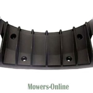 Lawn mower rear deflector baffle plate