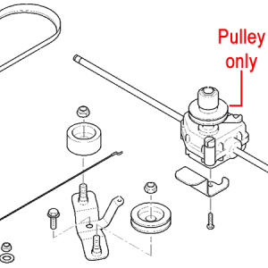 Lawn mower pulley and replacement parts diagram
